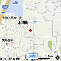 群馬県伊勢崎市本関町1192-12周辺の地図