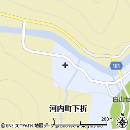石川県白山市河内町内尾ニ周辺の地図