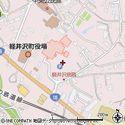 軽井沢町国民健康保険　軽井沢病院周辺の地図