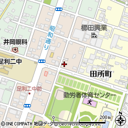 栃木県足利市西砂原後町1167周辺の地図