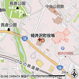 長野県北佐久郡軽井沢町周辺の地図