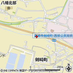 群馬県高崎市剣崎町1321周辺の地図