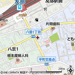 常陽銀行友部支店周辺の地図