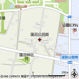 蓮沼公民館周辺の地図