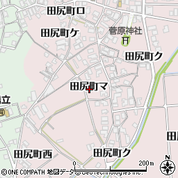 石川県加賀市田尻町マ周辺の地図