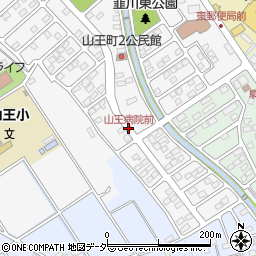 山王病院前周辺の地図