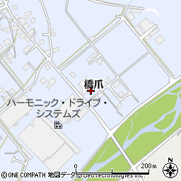 長野県安曇野市穂高有明橋爪周辺の地図