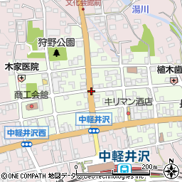 長野県軽井沢町（北佐久郡）中軽井沢周辺の地図