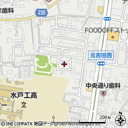 茨城県水戸市元吉田町1217周辺の地図