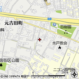 茨城県水戸市元吉田町2166-3周辺の地図