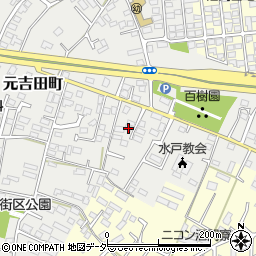 茨城県水戸市元吉田町2166-7周辺の地図