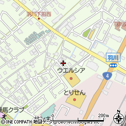 栃木県小山市羽川43周辺の地図