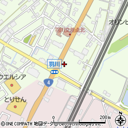 栃木県小山市羽川101周辺の地図