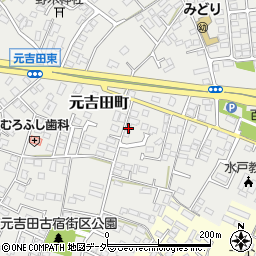茨城県水戸市元吉田町2172周辺の地図