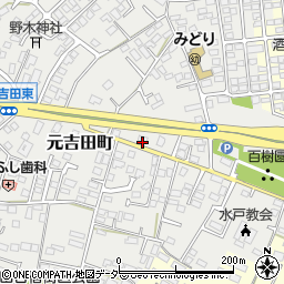 茨城県水戸市元吉田町2605-2周辺の地図