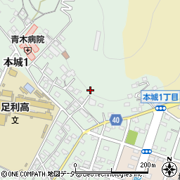 〒326-0808 栃木県足利市本城の地図