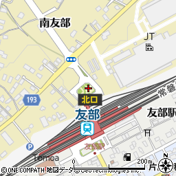 友部駅北口広場駐車場周辺の地図