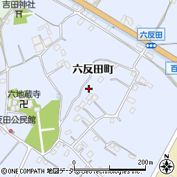 茨城県水戸市六反田町周辺の地図