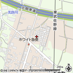 栃木県佐野市新吉水町周辺の地図