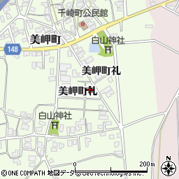 石川県加賀市美岬町礼42周辺の地図