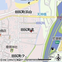 石川県加賀市田尻町北56周辺の地図