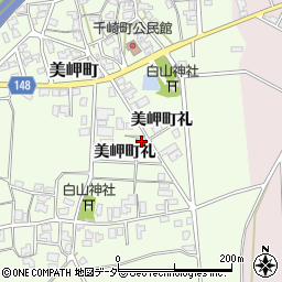 石川県加賀市美岬町礼41周辺の地図