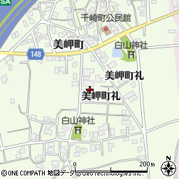 石川県加賀市美岬町礼34周辺の地図