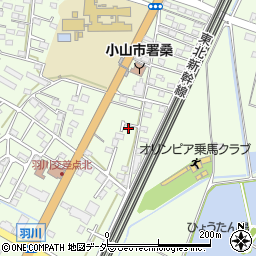 栃木県小山市羽川122周辺の地図