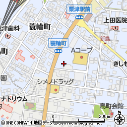 北國銀行粟津駅前支店周辺の地図
