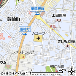 株式会社ジャコム石川　Ａコープ粟津店周辺の地図