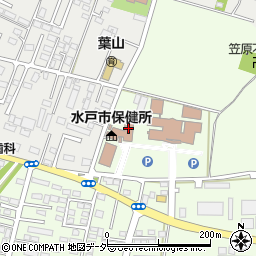 水戸市役所　保健所保健総務課休日夜間緊急診療所歯科周辺の地図