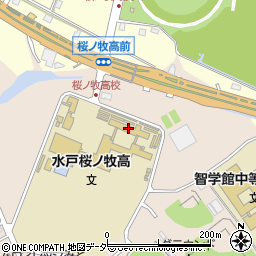 茨城県立水戸桜ノ牧高等学校周辺の地図