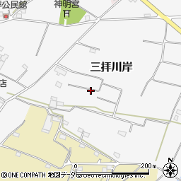栃木県小山市三拝川岸周辺の地図