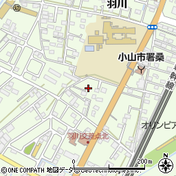栃木県小山市羽川130周辺の地図