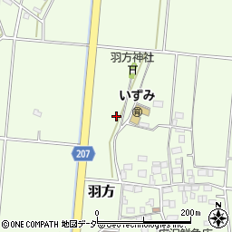 茨城県筑西市羽方周辺の地図