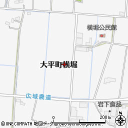 栃木県栃木市大平町横堀周辺の地図