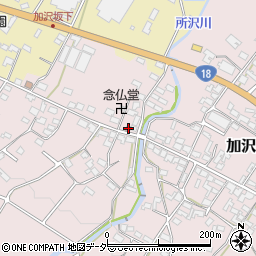 加沢簡易郵便局周辺の地図