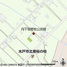 丹下桜野牧公民館周辺の地図