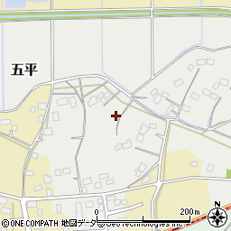 茨城県笠間市五平周辺の地図
