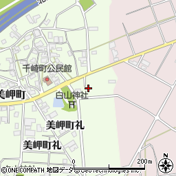 石川県加賀市美岬町與周辺の地図
