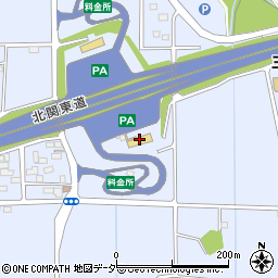北関東自動車道　波志江ＰＡ西行き周辺の地図