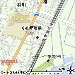 栃木県小山市羽川815周辺の地図
