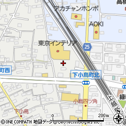 東京インテリア家具高崎店駐車場周辺の地図
