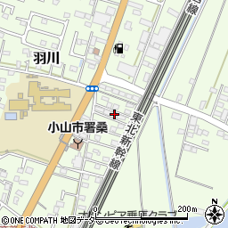 栃木県小山市羽川810周辺の地図