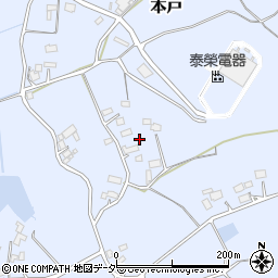 茨城県笠間市本戸3408周辺の地図