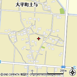 栃木県栃木市大平町土与162周辺の地図