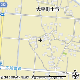 栃木県栃木市大平町土与169周辺の地図