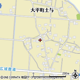 栃木県栃木市大平町土与168周辺の地図