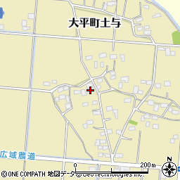 栃木県栃木市大平町土与168周辺の地図