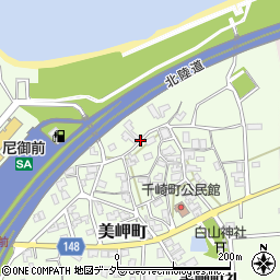 石川県加賀市美岬町子周辺の地図